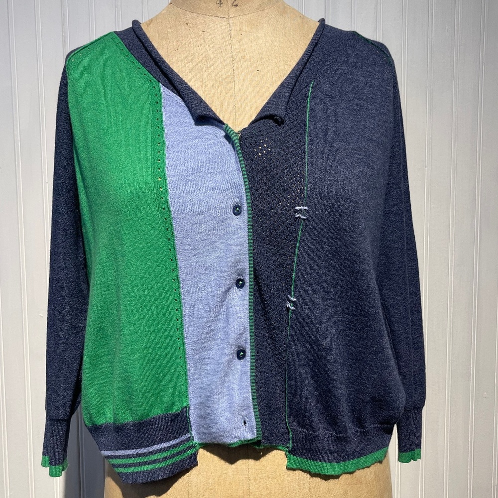 Cropped Cardi - Indigo Combo